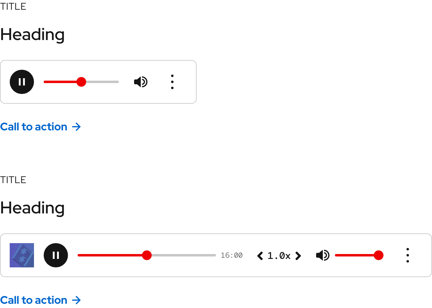 Image of Compact and Mini players used with titles, headings, and calls to action