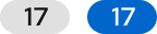Two badges; from left to right, one badge has a light gray background with a dark gray counter number and the other badge has a blue background with a white counter number