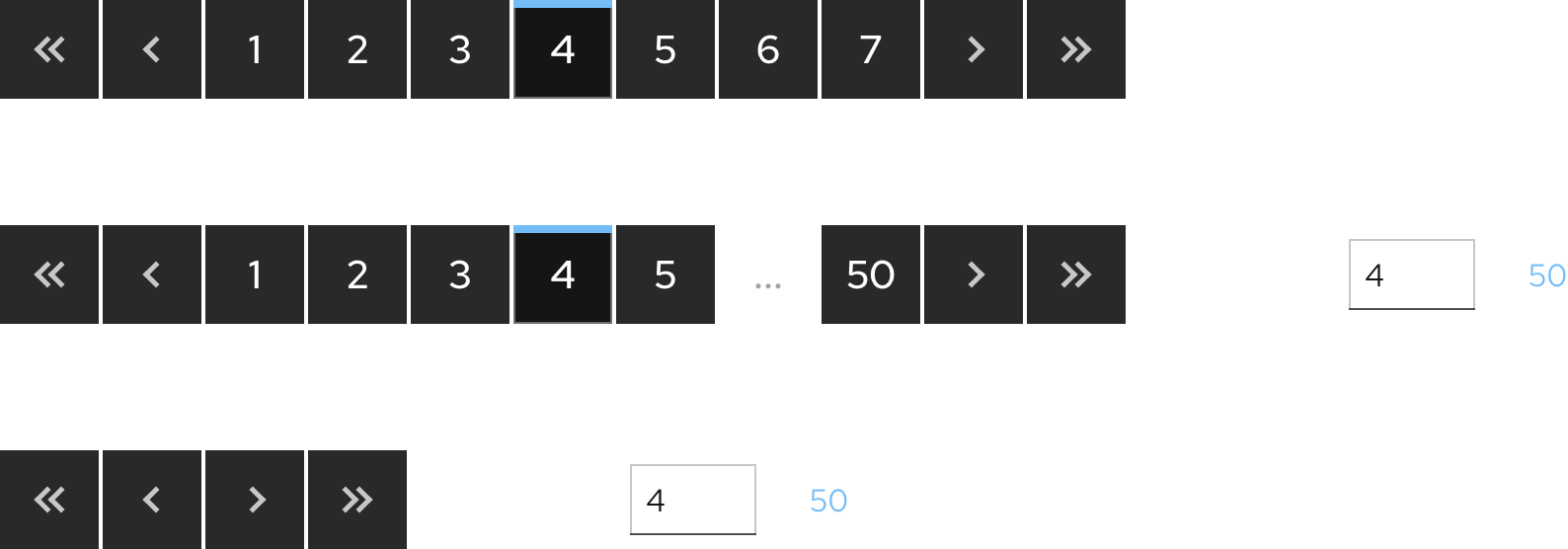 Image of dark theme pagination