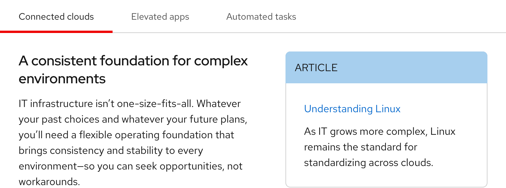 Image of open tabs with a text block and a card