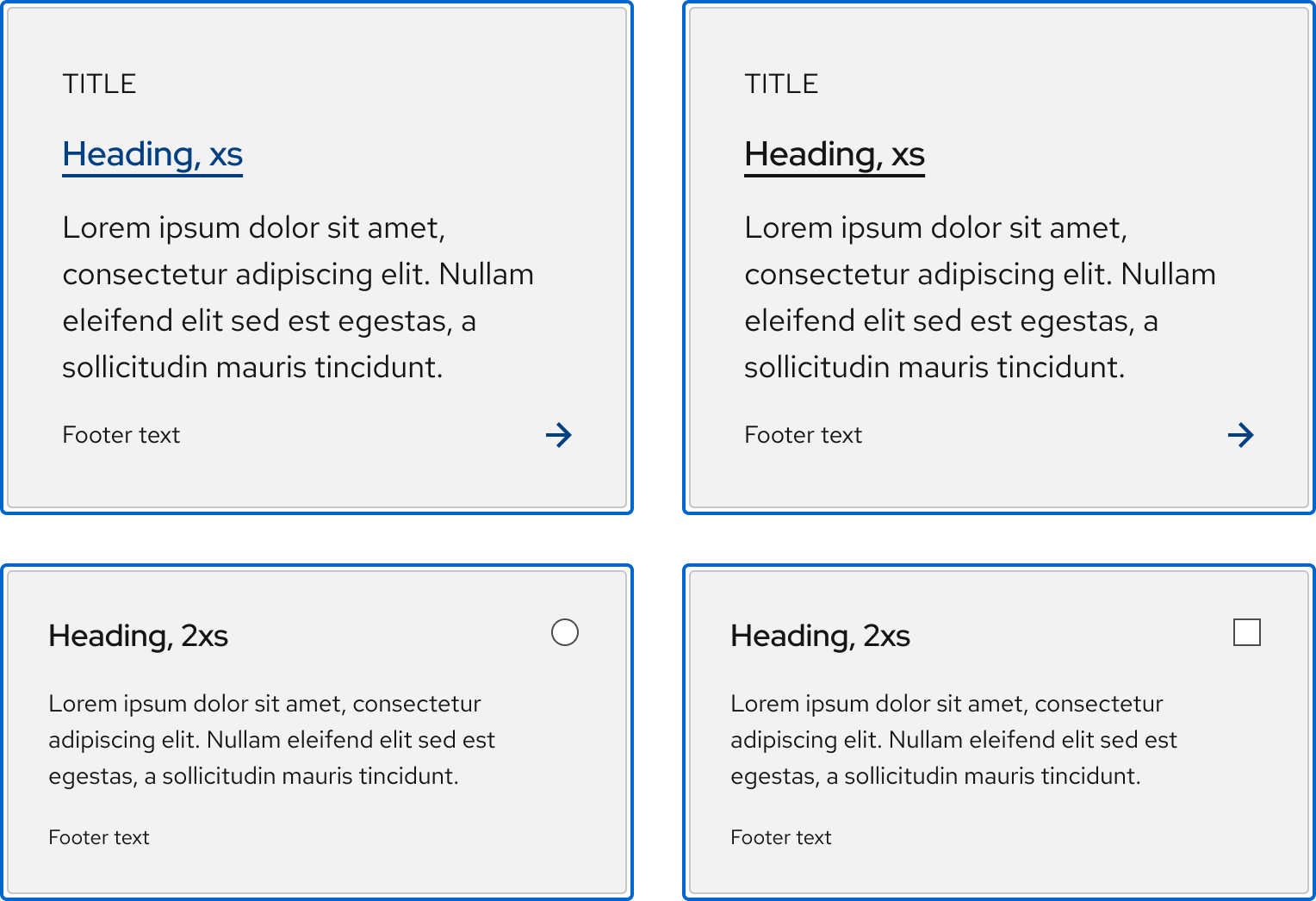 Focused light theme tiles have a blue focus ring and use hover state styling